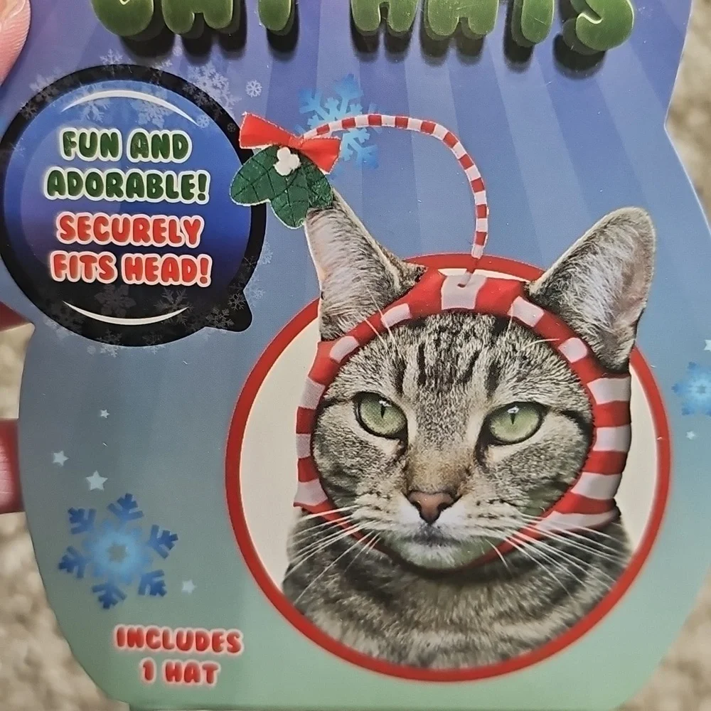 NWT Holiday Cat Hats - Festive Mistletoe Hat $7ea Or 2 For $12